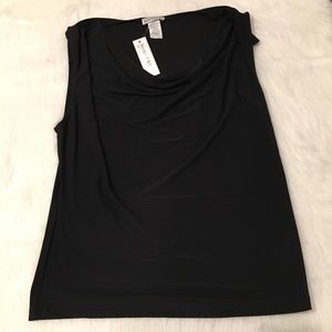 Bleeker & McDougal Black Sleeveless Blouse Top
